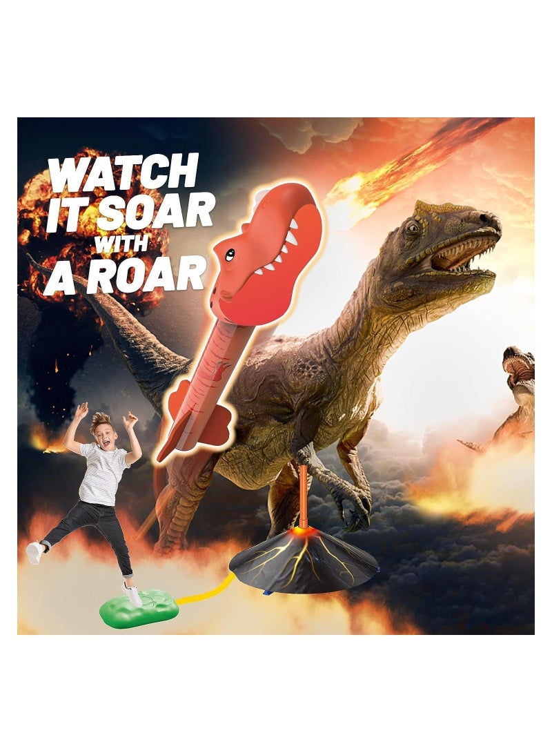 Dinosaur Toys Rocket Launcher For Kids Stomp Launch Up Outdoor And Indoor Kids Toys Gift For Ages 2 3 4 5 6 7 8 - Image 3