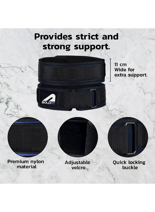 BOLDFIT حزام رياضي لرفع الأثقال لحزام تمرين الصالة الرياضية حزام رفع الأثقال حزام رفع الأثقال حزام الخصر للصالة الرياضية للرجال وحزام الخصر للصالة الرياضية للنساء ملحقات الصالة الرياضية لدعم الظهر حزام الرفع - S - Image 3