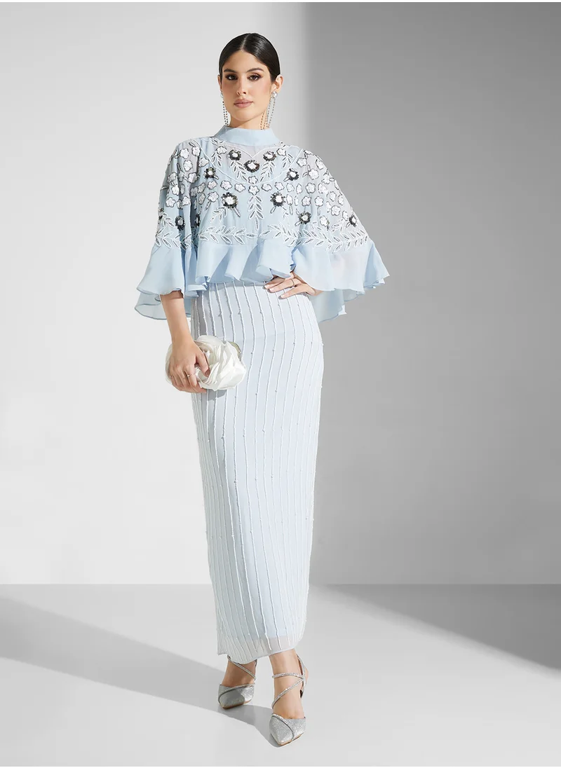 فروك اند فرل Puff Sleeves Maxi Dress