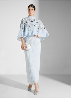 Frock and Frill Puff Sleeves Maxi Dress  - Image 1