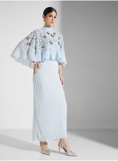 Frock and Frill Puff Sleeves Maxi Dress  - Image 4