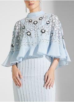 Frock and Frill Puff Sleeves Maxi Dress  - Image 3