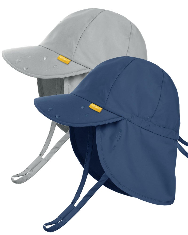 FURTALK Baby Flap Sun Hat UPF 50+ Adjustable Unisex Baby Summer Beach Hat Swim Hat - Image 1