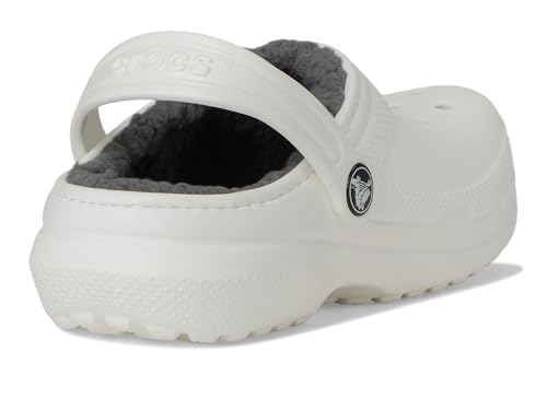 Crocs Kids Classic Lined Clogs for Toddlers - Synthetic Upper & Lining - Synthetic Outsole & Insole White/Grey 9 Toddler M - Image 5