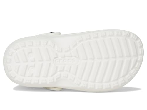 Crocs Kids Classic Lined Clogs for Toddlers - Synthetic Upper & Lining - Synthetic Outsole & Insole White/Grey 9 Toddler M - Image 3