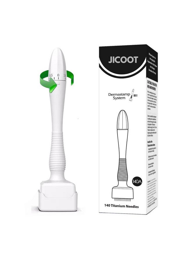JICOOT Derma Stamp For Women and Men | Microneedling Pen For Face, Microneedle Derma Roller, Dermastamp for Beard Microneedling Pen Roller Micro Needle Roller For Face Scalp - Image 1