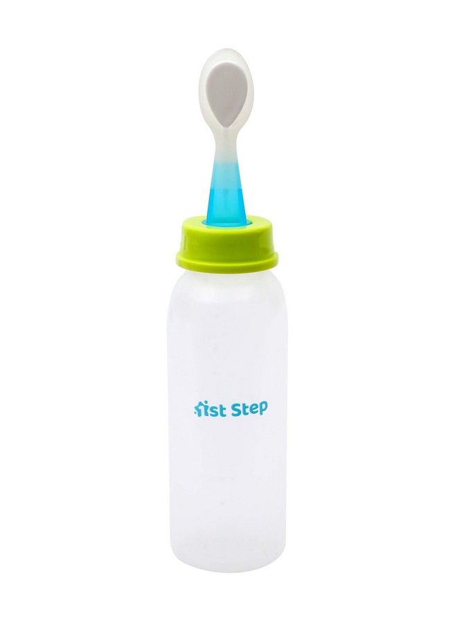 1st Step BPA Free Polypropylene Easy Squeeze Feeder with Spoon (250ml, Blue) - Image 5