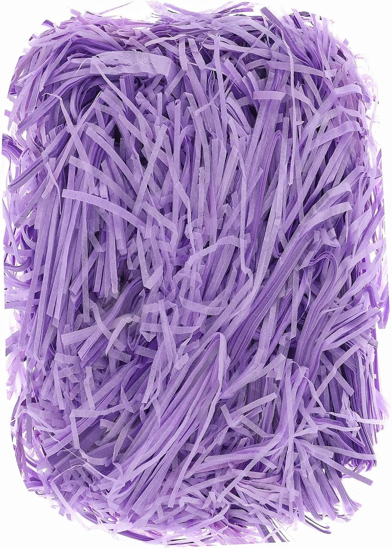 Red Dot Gift® 100g Eco-friendly Purple Raffia Paper Shreds for Gift Box Filling - Image 1