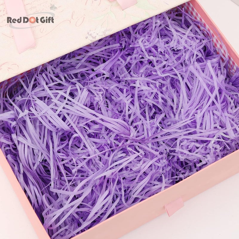 Red Dot Gift® 100g Eco-friendly Purple Raffia Paper Shreds for Gift Box Filling - Image 3