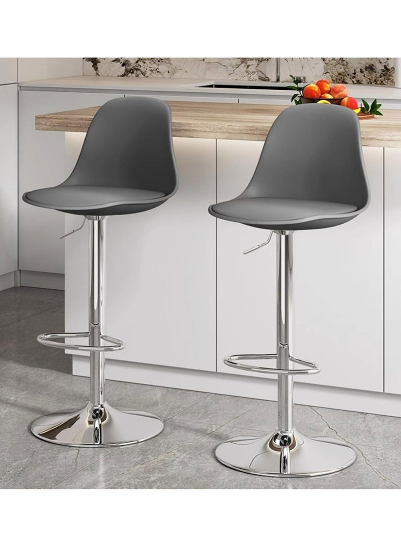 DubaiGallery Bar Stools Nordic Bar Chair Light Luxury Home Island Golden Bar Stool Modern Minimalist High Chair Bar Chair Back Bar Stool  - Image 4