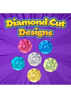 MATICAN Bouncy Balls Bulk 18Count Diamond Cut Designs Assorted Colors 1 Rubber High Bouncing Balls For Kids Party Favors Carnival Prizes 1Inch  - Image 5