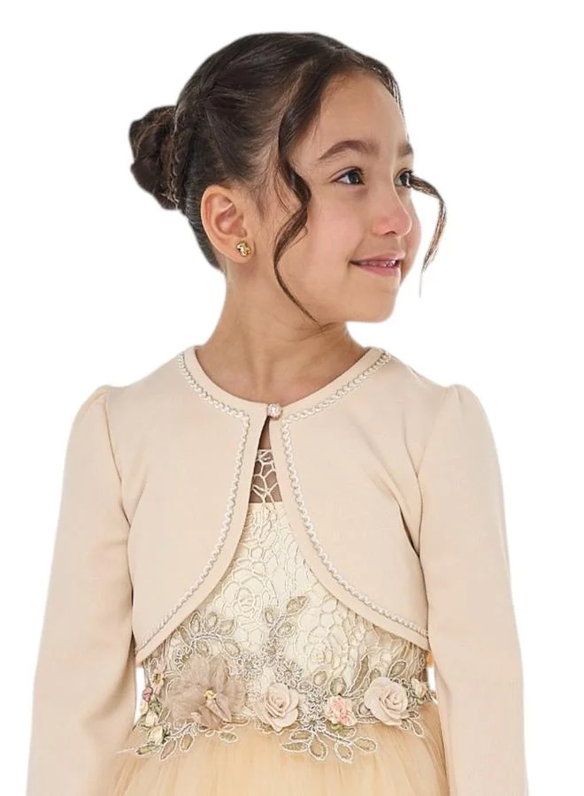 victor and jane Girls Stitch Detail Crop Cardigan