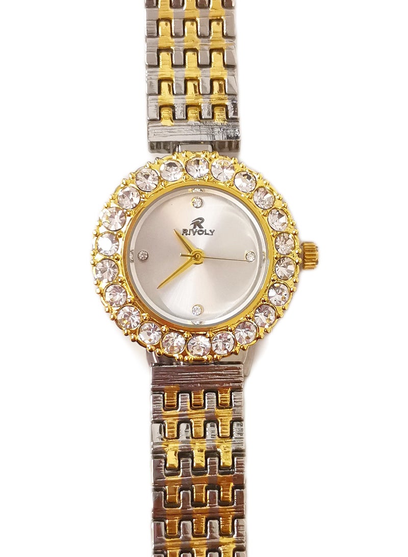 ريفولي طقم نسائي يتكون من ساعة ومجموعة اساور نواعم من الستانلس ستيل - Image 5