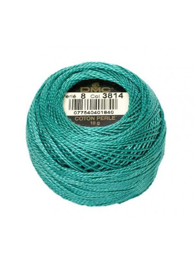 DMC 116 8-3814 Pearl Cotton Thread Balls, Aquamarine, Size 8