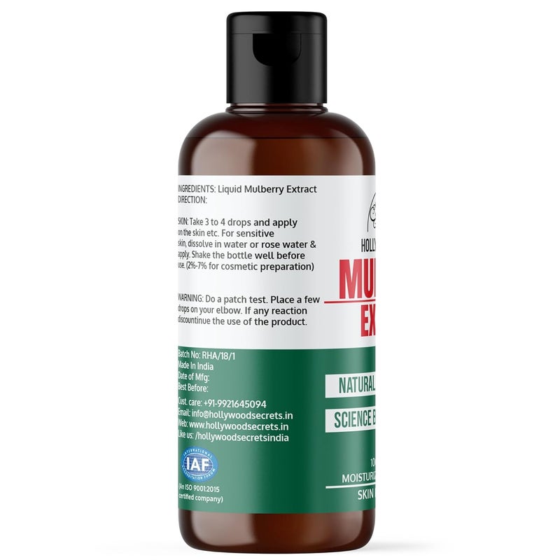 Hollywood Secrets Pure 85 Mulberry Liquid Botanical Extract  Moisturizing  Antiageing  wrinkles 100ml - Image 2