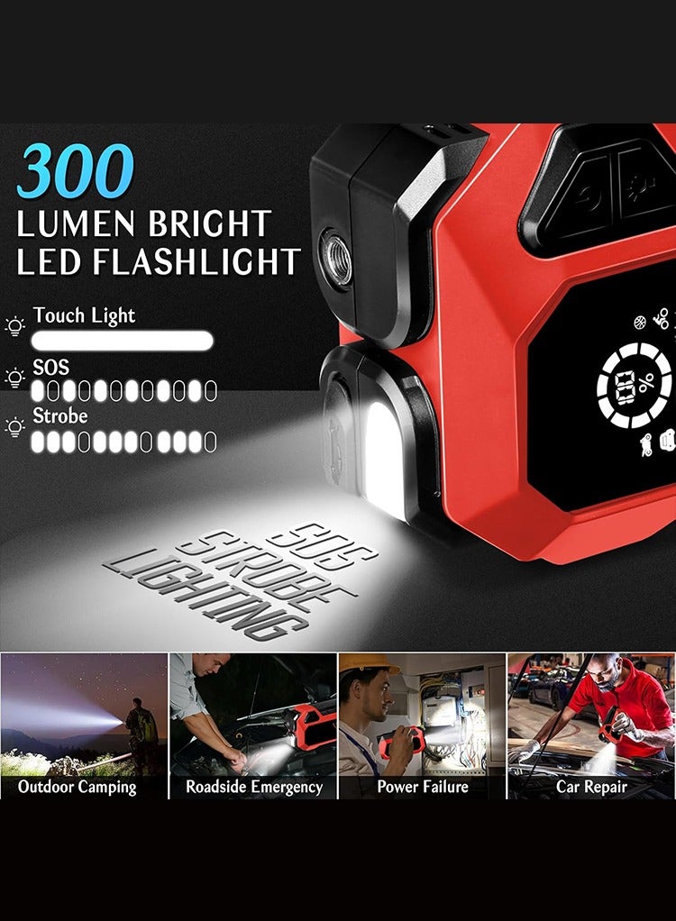 مستر سمارت مشغل بطارية السيارة LV-03، 12 فولت، 10000 مللي أمبير/ساعة، بنك طاقة محمول 4 في 1 مع إضاءة LED - Image 4