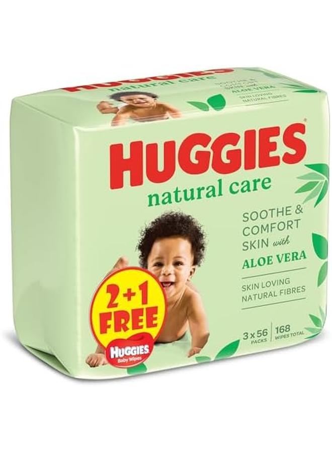 هجيز مناديل مبللة للأطفال ناتشورال بيبي مناديل مبللة بالصبار 12 عبوة × 56 منديل 672 منديل - Image 2