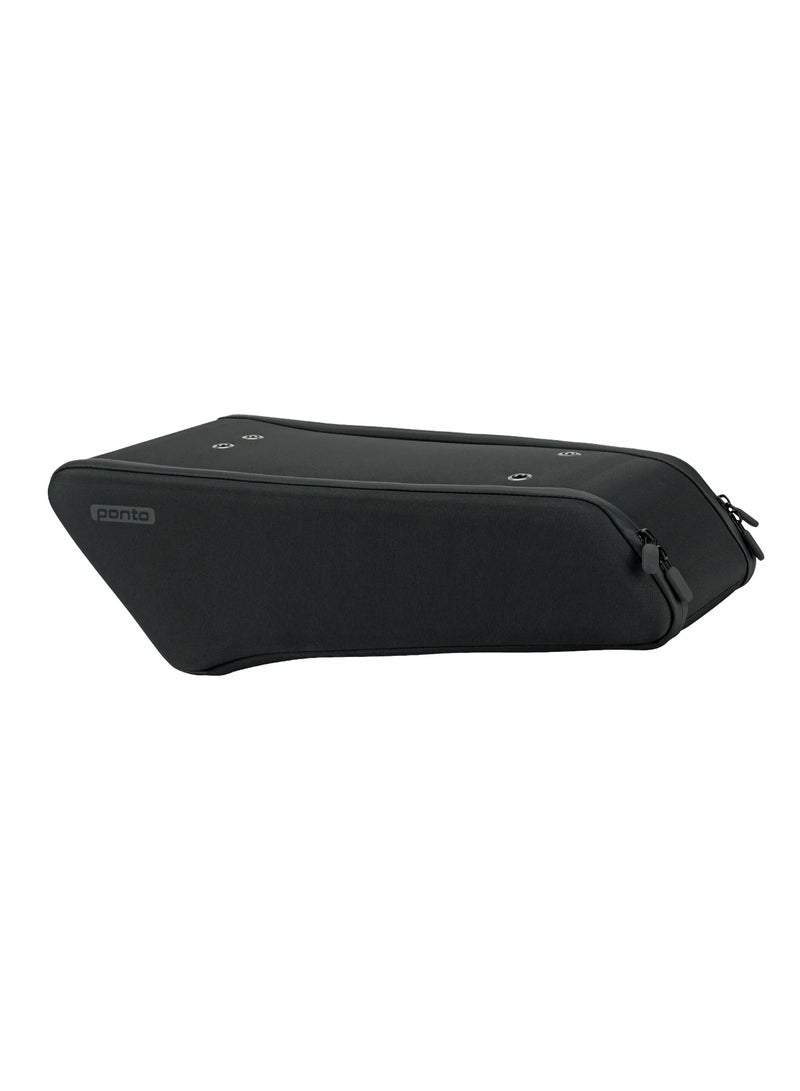 Electra Bicycle Company Ponto Go! 2L Water-Resistant Bolt-On Bicycle Frame Bag, Charcoal - Image 1