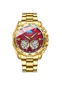 NIBEMINENT Double Tourbillon Watch Men's Non-automatic Hollow Mechanical Multi-functional Fashion Luminous Waterproof 