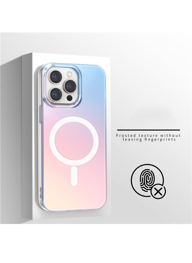 IPAKY - iPhone 15 Pro Case Compatible with Magnetic Wireless Charging, Gradient Color Frosted Protective Case, Not Yellowing Shockproof and Anti Drop Ultra Thin Case Cover for Apple iPhone 15 Pro 6.1 inch - Image 1