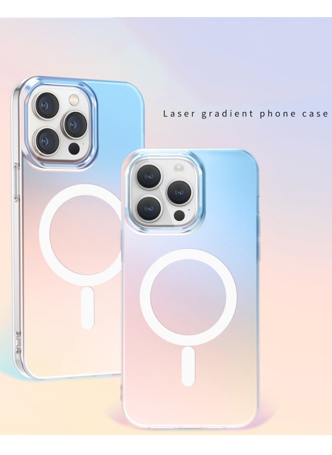IPAKY - iPhone 15 Pro Case Compatible with Magnetic Wireless Charging, Gradient Color Frosted Protective Case, Not Yellowing Shockproof and Anti Drop Ultra Thin Case Cover for Apple iPhone 15 Pro 6.1 inch - Image 1