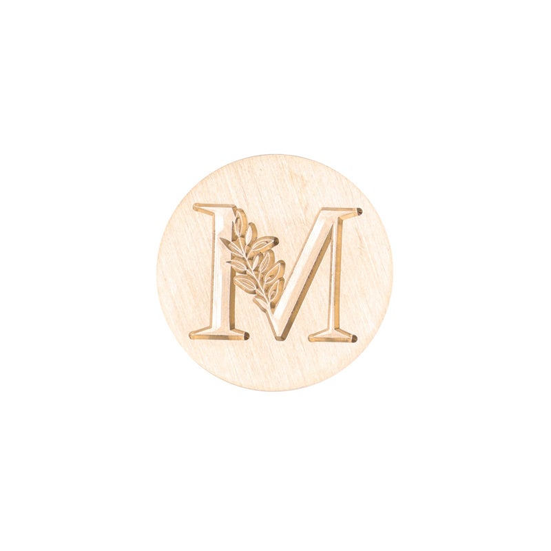 SWANGSA Initial Alphabet M Wax Seal Stamp, Vintage Elegant Botanical Leaves Letter Sealing Stamp for Wedding Party Invitation, Gift Wrap, Envelope, Christmas Thanksgiving Card (M) - Image 3
