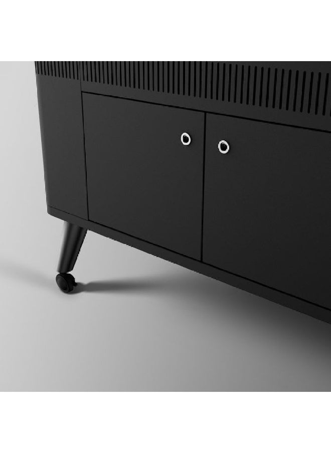 Everdure - HUB II Charcoal BBQ Grill with Rotisserie Poles Black 122.3 x 137.5 x 48.7 cm HBCE3BGB - Image 1
