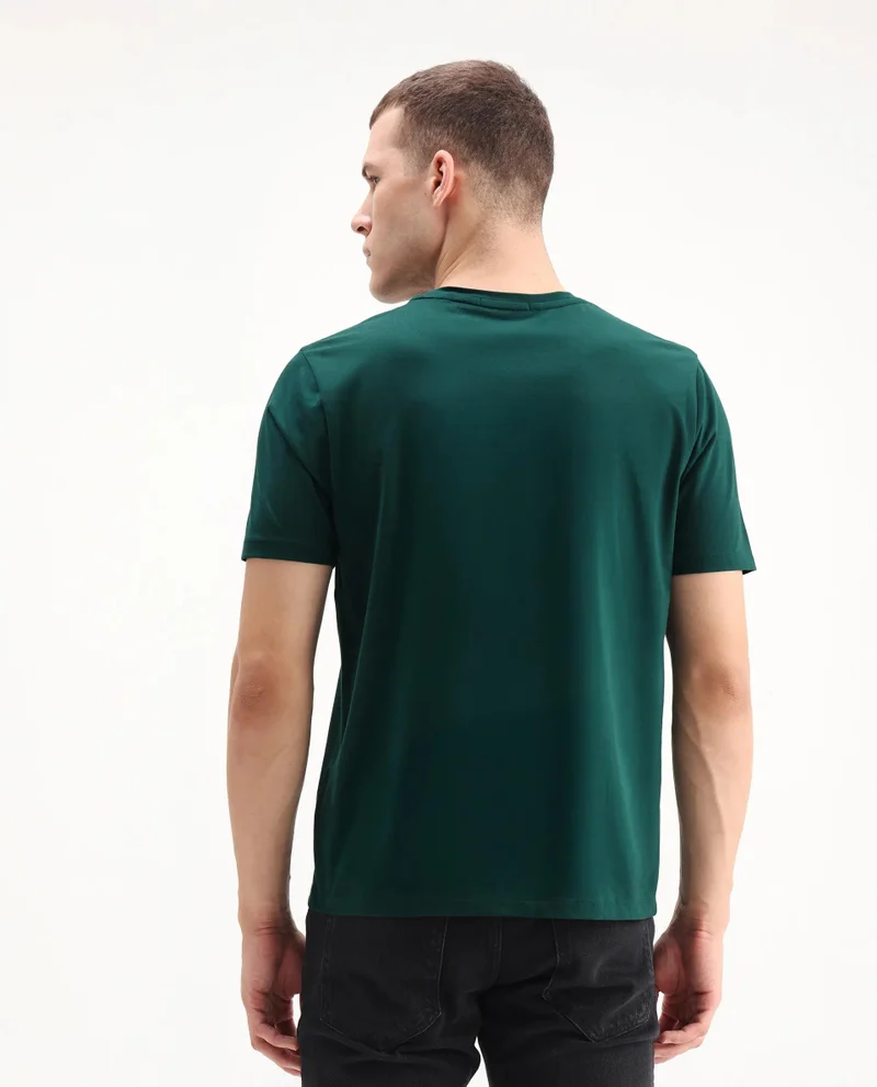 Rare Rabbit Men's Regular Fit Graphic Print T-Shirt