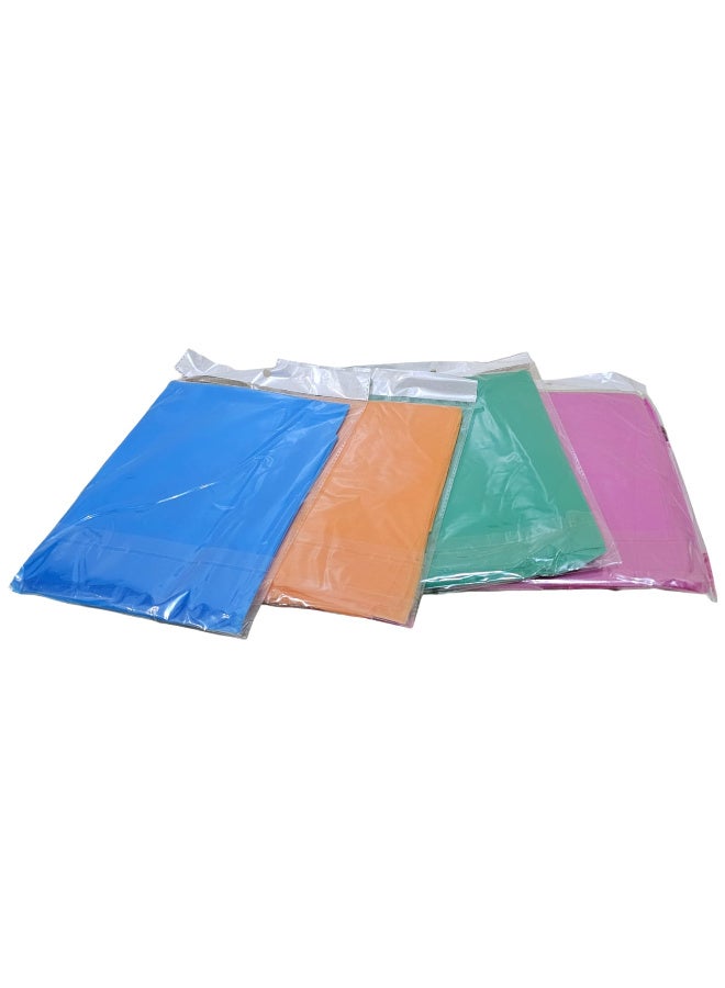 Adult 52" x 80" Waterproof Vinyl Rain Jacket 4 Pack Multicolor - Image 2