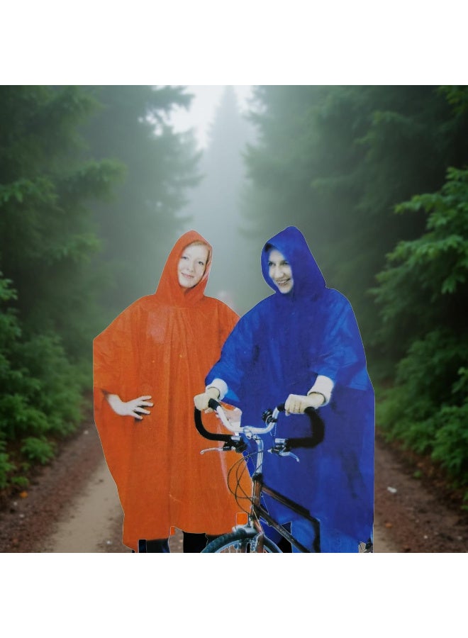 Adult 52" x 80" Waterproof Vinyl Rain Jacket 4 Pack Multicolor - Image 1