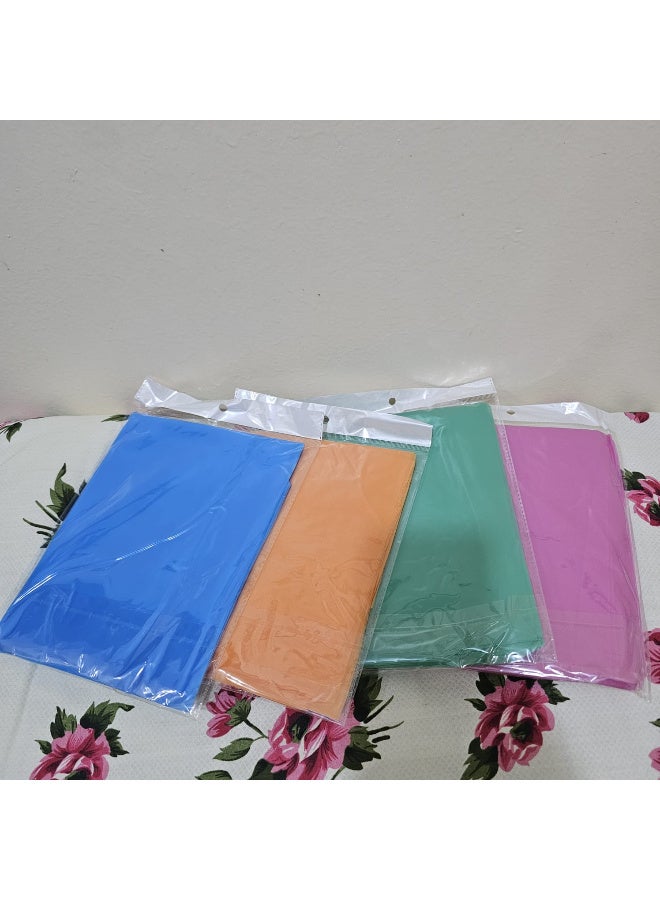 Adult 52" x 80" Waterproof Vinyl Rain Jacket 4 Pack Multicolor - Image 3