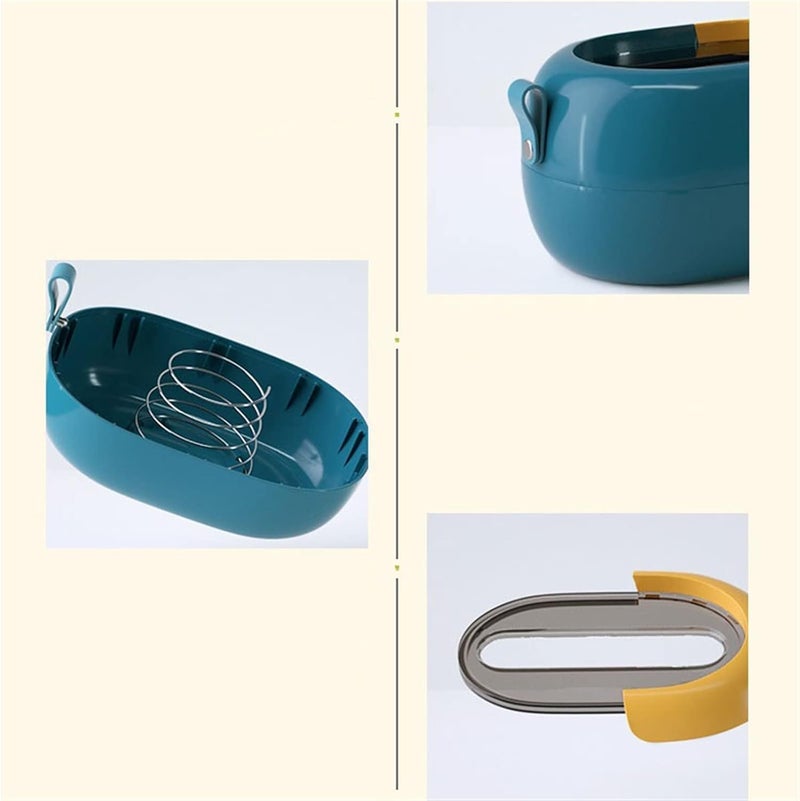 Calyrex Tissue Box Household Simple Tissue Box Plastic Living Room Dining Table Dustproof Wet Tissue Storage Box with Cover and Spring - Image 2