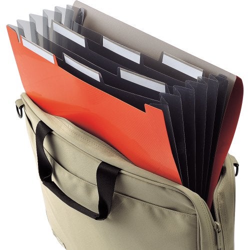 Lihit Lab A7589-22 Carrying Document Smart Fit A4 6 Pocket Olive - Image 3