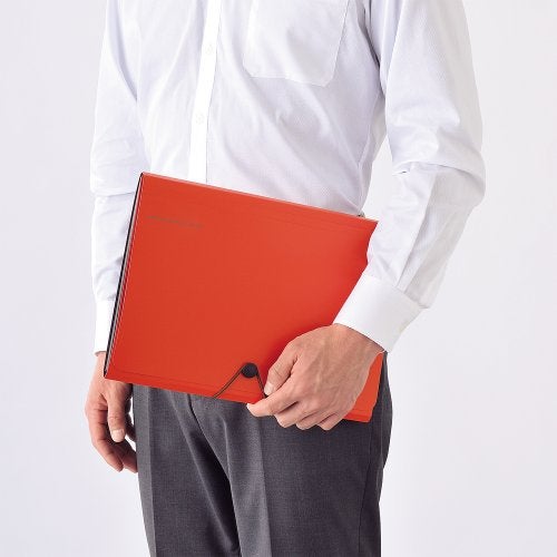 Lihit Lab A7589-22 Carrying Document Smart Fit A4 6 Pocket Olive - Image 4