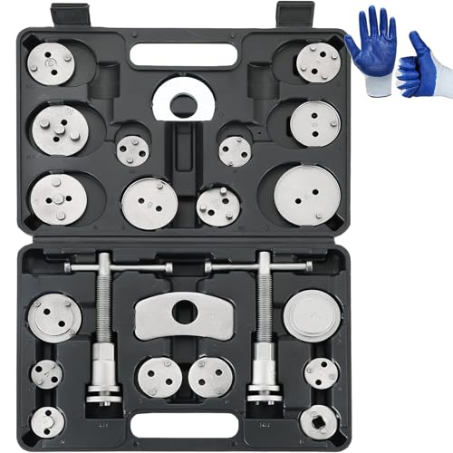 DASBET 24pcs Heavy Duty Disc Brake Caliper Tool Set Disc Brake Caliper Compressor Wind Back Tool Brake Spreading Tools (Black) - Image 1