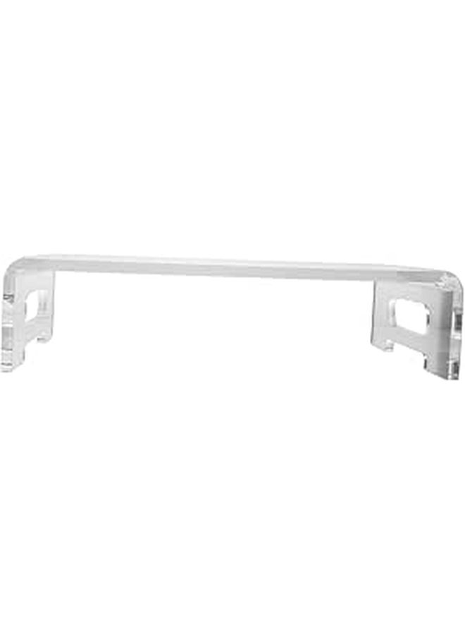 Ergonomic Acrylic Monitor Stand With Storage Space For Tidy Workstation - Image 1