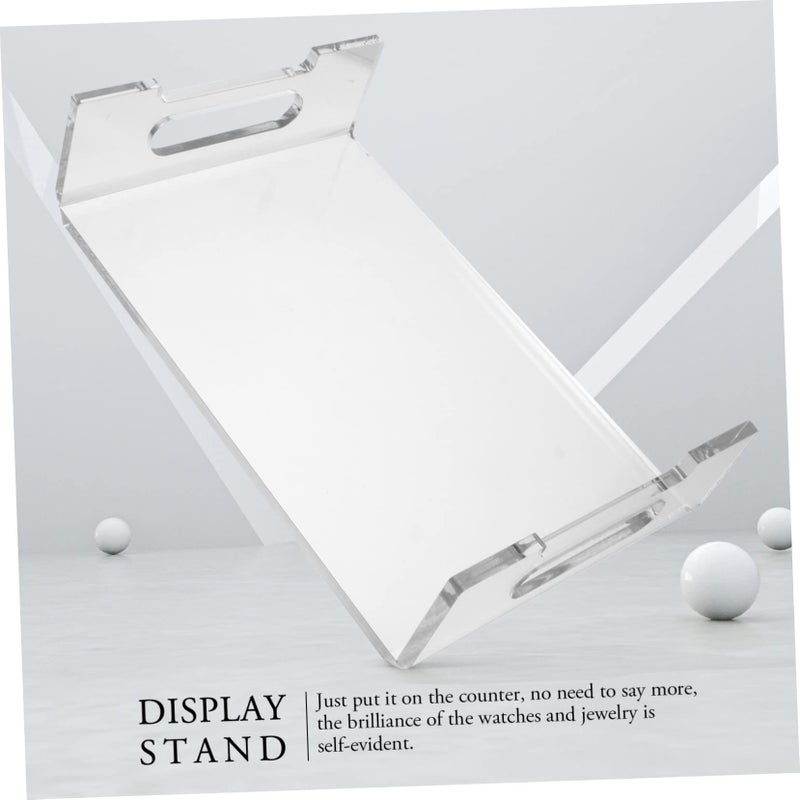 Ergonomic Acrylic Monitor Stand With Storage Space For Tidy Workstation - Image 4