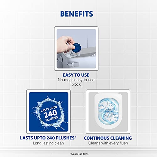 Harpic Flushmatic In-Cistern Toilet Cleaner Blocks, Marine - 50 g | Lasts Upto 240 Flushes - Image 4