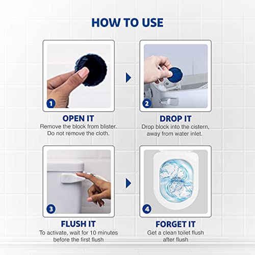 Harpic Flushmatic In-Cistern Toilet Cleaner Blocks, Marine - 50 g | Lasts Upto 240 Flushes - Image 5