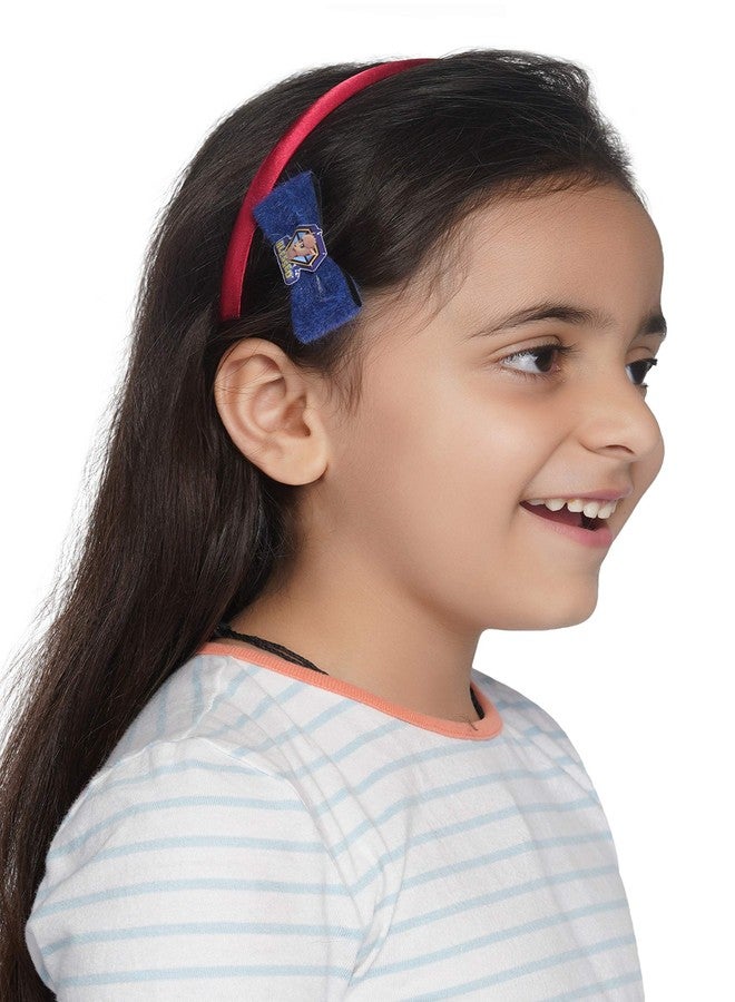 CRYA Kids Plastic 'Girl Power' 4 Hair-bands and 4 Bow Hair Clips, Hair Accessory Set (Multicolour, Age: 3-10 Years) - Image 5