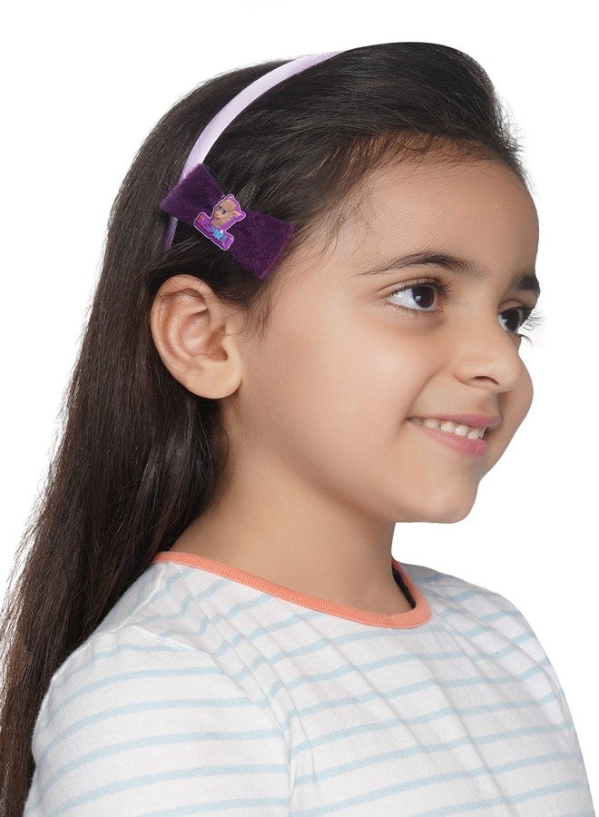 CRYA Kids Plastic 'Girl Power' 4 Hair-bands and 4 Bow Hair Clips, Hair Accessory Set (Multicolour, Age: 3-10 Years) - Image 4