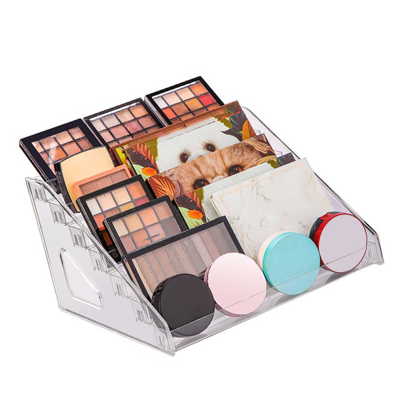 7 Layers Makeup Display Rack Storage Multi Levels Nail Polish Organizer for Makeup Transparent - Image 2