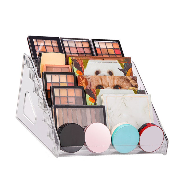7 Layers Makeup Display Rack Storage Multi Levels Nail Polish Organizer for Makeup Transparent - Image 1
