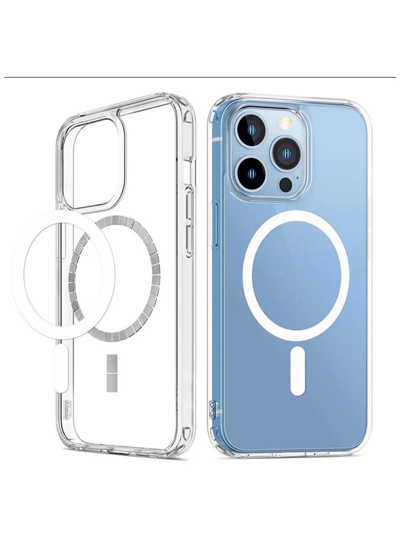 I Phone 14 Pro Clear transparent TPU Case, Cover , Magnetic , Wireless Charging, Scratch & Yellowing Resistant, Drop Protection - Image 3