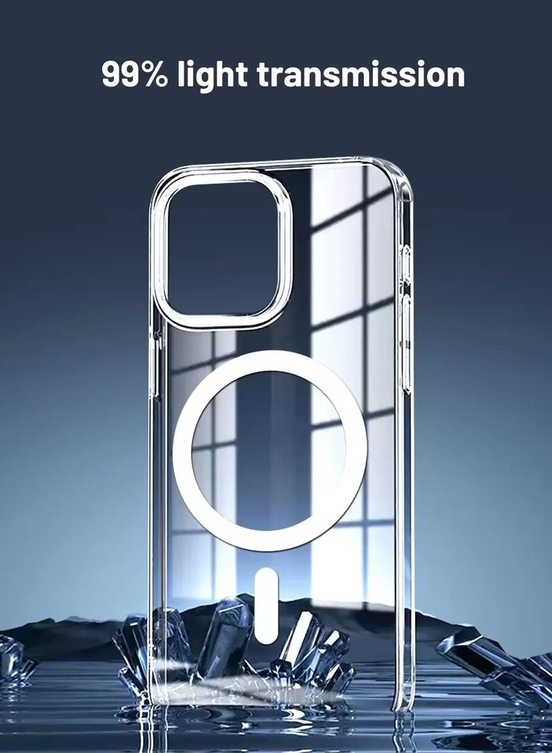 I Phone 14 Pro Clear transparent TPU Case, Cover , Magnetic , Wireless Charging, Scratch & Yellowing Resistant, Drop Protection - Image 2
