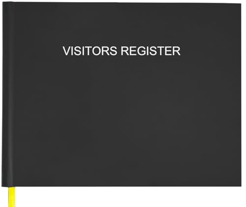 Tuun Fuplan Visitors Register Book Visitor Log Book with 120 Pages 9 X 7 Black Hardbound Cover Wedding Reception and Events Reception Supplies - Image 1