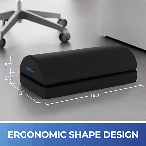BlissTrends Foot Rest for Under Desk at Work-Versatile Foot Stool with Washable Cover-Comfortable Footrest with 2 Adjustable Heights for Car,Home and Office to Relieve Back,Lumbar,Knee Pain-Black Long - Image 3