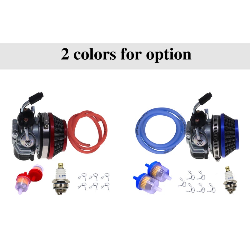 Racing Carburetor: 19mm Bore 58mm Mount Blue High-quality Metal - Durable Reliable Performance Racing Carburetor for 2 Stroke 49cc 50cc 66cc 70cc 80cc 100cc Gas Motor Bikes Scooters - Image 3