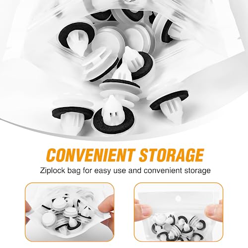 GOOACC 50Pcs Door Trim Panel Clip with Sealer Compatible with Mazda GJ6R-68-ABX GJ6R68AB2 Mazda Miata, RX-8,CX-9, Mazda 3, Mazda 5, Mazda 6, Mazda Speed6 (GRC-304) - Image 4