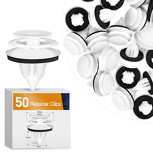 GOOACC 50Pcs Door Trim Panel Clip with Sealer Compatible with Mazda GJ6R-68-ABX GJ6R68AB2 Mazda Miata, RX-8,CX-9, Mazda 3, Mazda 5, Mazda 6, Mazda Speed6 (GRC-304) - Image 1
